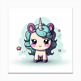 Kawaii Unicorn Canvas Print