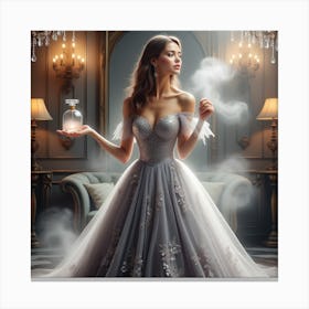 Beautiful Woman In A Wedding Dress Canvas Print