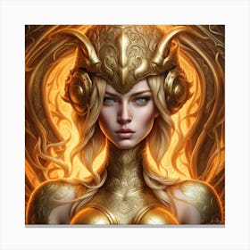 Golden Divine Fairy Canvas Print
