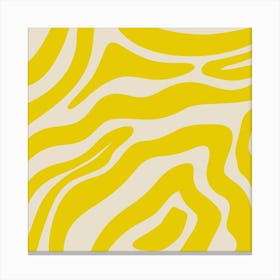 Abstract Lines And Shapes - zebra yellow Canvas Print