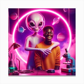 Aliens In The Lab 5 Canvas Print