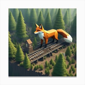 Fox In The Forest 56 Canvas Print