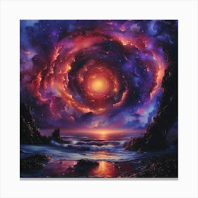 Spiral Galaxy, Impressionism And Surrealism Canvas Print