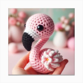 Amigurumi, Flamingo 1 Canvas Print