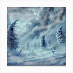 Snowy Forest 1 Canvas Print