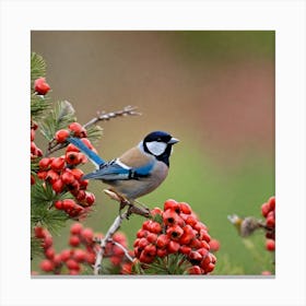 Tit on branch 58 Canvas Print