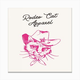 Rodeo Cat Apparel Canvas Print