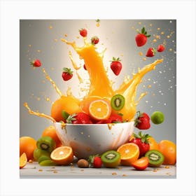 Fruit Splash Canvas Print