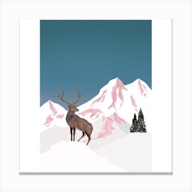 Mountain Love   Stag2 Canvas Print