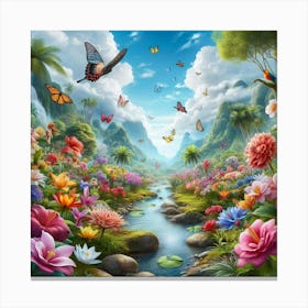 Butterfly'S Paradise Canvas Print