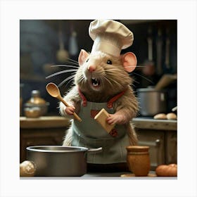 Chef Rat Canvas Print