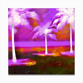 Palm Trees At Sunset 1 Canvas Print