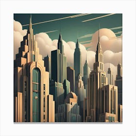 Futuristic Cityscape 11 Canvas Print