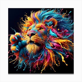 Colorful Lion 1 Canvas Print