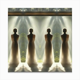 Women In Portal of The Forest Canvas Print