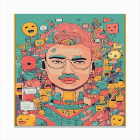 Emoji Man Canvas Print