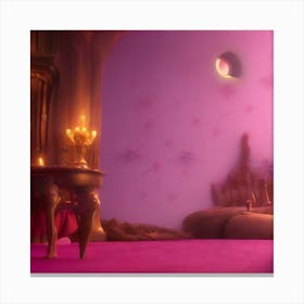 Beauty And The Beast Bedroom Canvas Print