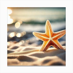 Starfish On The Beach 2 Canvas Print