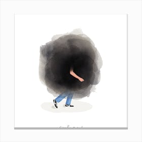 Cloud Of Worry Square Canvas Print