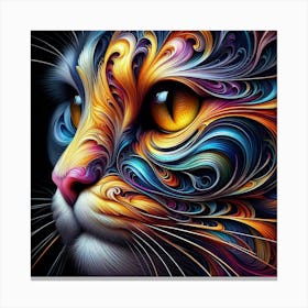 Colorful Cat 3 Canvas Print