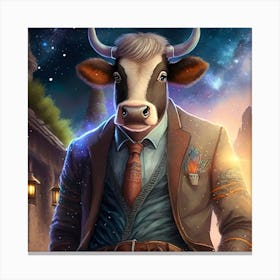 cow painting Canvas Print