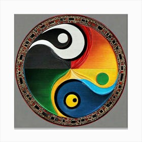 Yin Yang Symbol By Person Canvas Print