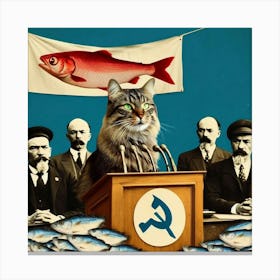 Communist Cat 1 Canvas Print
