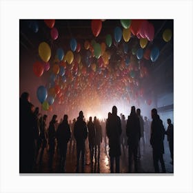 Balloons In The Sky Canvas Print