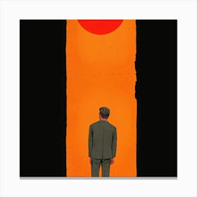 Man Looking At The Sun 1 Canvas Print