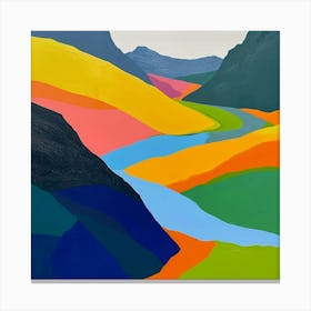 Colourful Abstract Snowdonia National Park Wales 6 Canvas Print