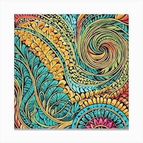 Psychedelic Paisley Canvas Print