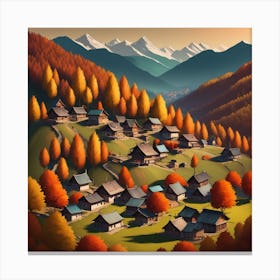 Autumn Village 8 Canvas Print