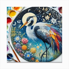 Bird Crane 2 Canvas Print