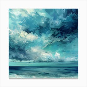 Blue Sky With Clouds Canvas Print