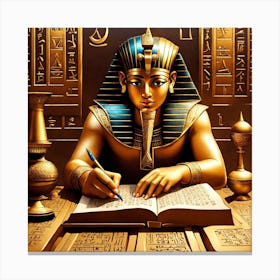 Pharaoh Writing Canvas Print