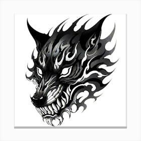 Wolf Head Tattoo 2 Canvas Print