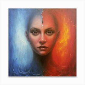 Woman With Two Faces Canvas Print