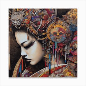 Street Art Style Pencil 3 Canvas Print