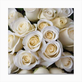 White Roses Canvas Print