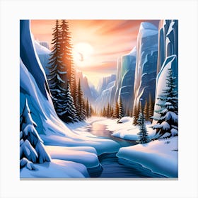 Winter Landscape Canvas Print