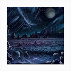 Space Landscape 7 Canvas Print