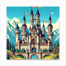 8-bit fantasy castle 1 Canvas Print