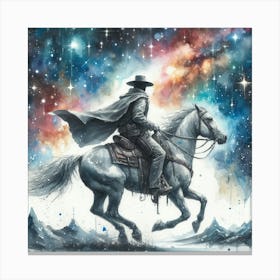 Cowboy In Space 3 Canvas Print