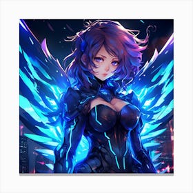 Anime Girl With Wings Canvas Print