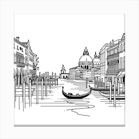 Venice, Italy Vector Illustration Canvas Print