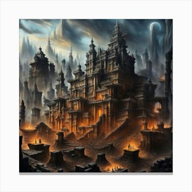 Dark Fantasy City 1 Canvas Print