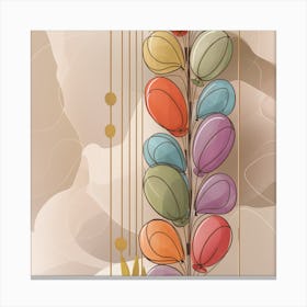 Balloons On A Branch 1 Canvas Print