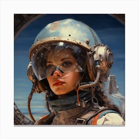 Space Girl 5 Canvas Print