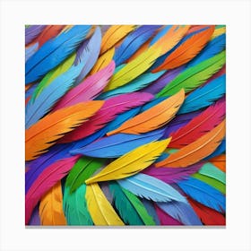 Colorful Feathers 3 Canvas Print