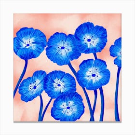 Indigo Blooms Canvas Print